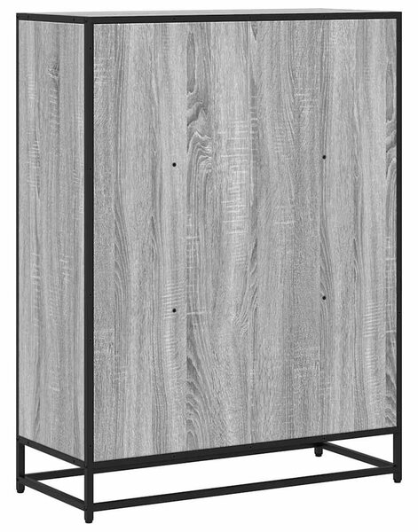 Szürke sonoma színű szerelt fa könyvszekrény 80,5x35x107,5 cm