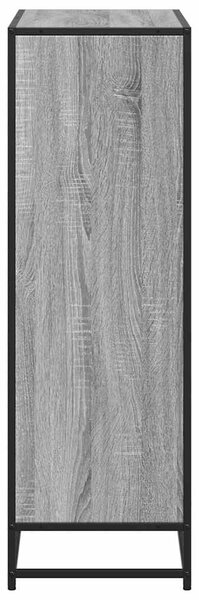 Szürke sonoma színű szerelt fa könyvszekrény 80,5x35x107,5 cm
