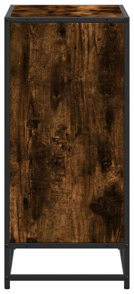 Füstös tölgy színű szerelt fa könyvszekrény 60x35x76 cm