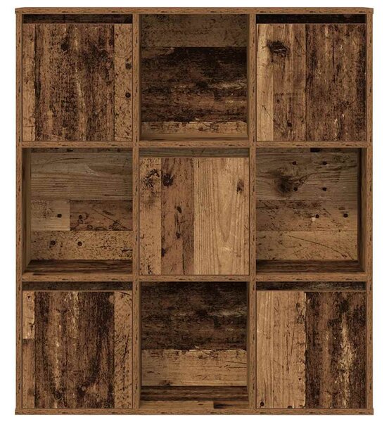Antik fa színű szerelt fa könyvespolc 89x24x101,5 cm