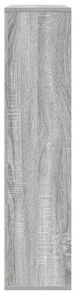 Szürke sonoma színű szerelt fa könyvespolc 89x24x101,5 cm