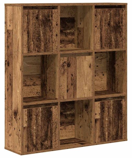 Antik fa színű szerelt fa könyvespolc 89x24x101,5 cm