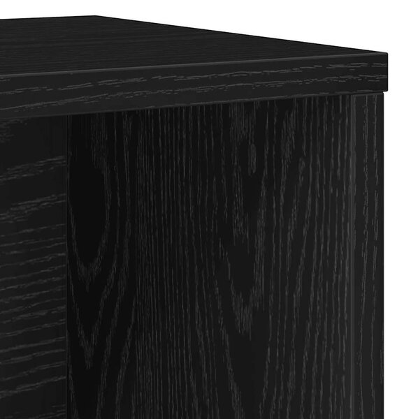 Könyvespolc fekete tölgy 60x24x76,5 cm Gépesített fa