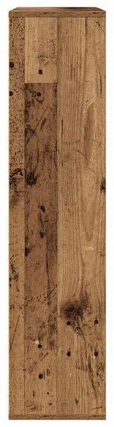 Antik fa színű szerelt fa könyvespolc 89x24x101,5 cm