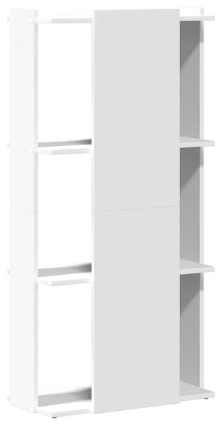 Könyvespolc 3 szintes fehér 60x30x120 cm műfa