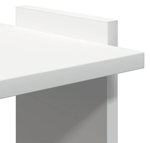 Könyvespolc 3 szintes fehér 60x30x120 cm műfa