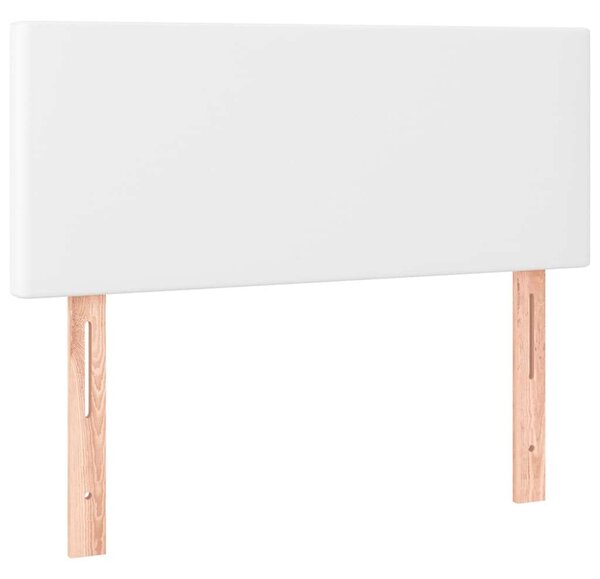 VidaXL Fehér Műbőr Ágy - 80x200 cm - LED-es