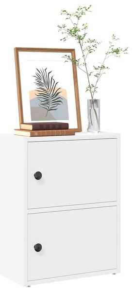 Fehér szerelt fa könyvespolc 40x24x52 cm