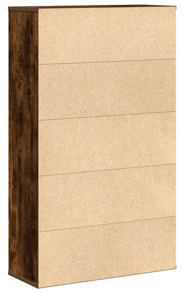 Füstös tölgy színű szerelt fa könyvszekrény 60x24x101,5 cm