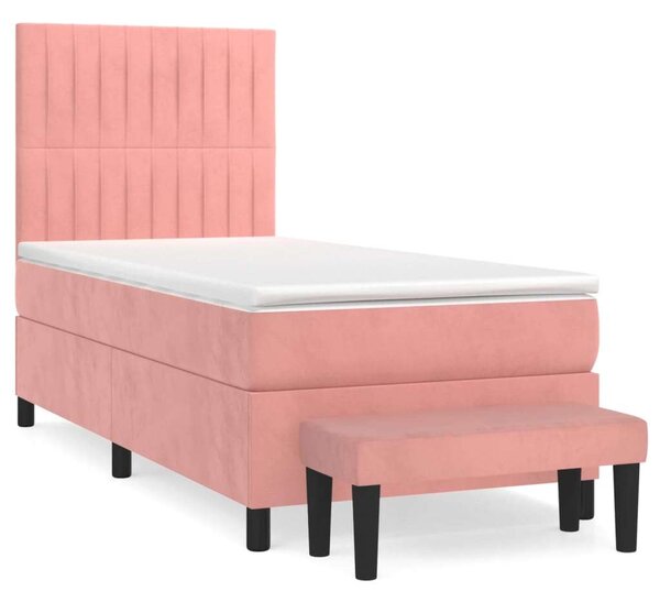 VidaXL Rosa Bársony Ágy - 80x200 cm