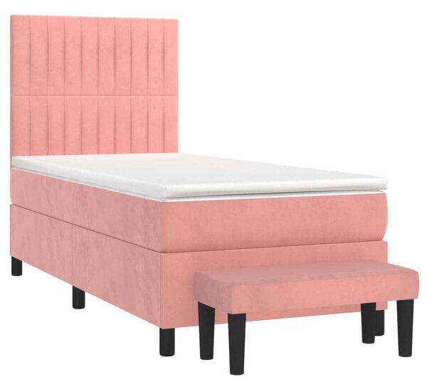 VidaXL Rosa Bársony Ágy - 80x200 cm