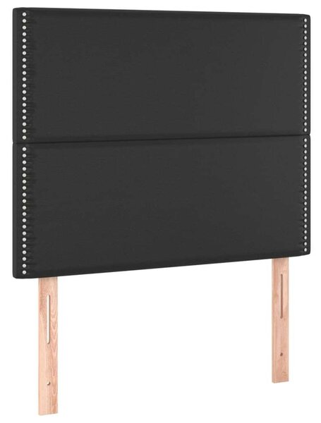 VidaXL Fekete Műbőr Ágy - 100x200 cm