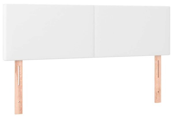 VidaXL Fehér Műbőr Ágy Matraccal - 140x200 cm