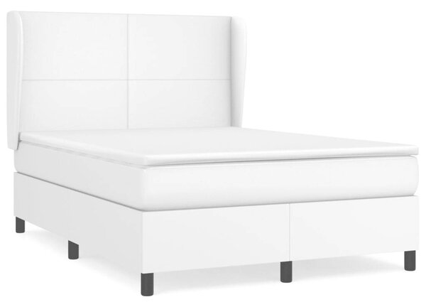 VidaXL Fehér Műbőr Ágy - 140x190 cm