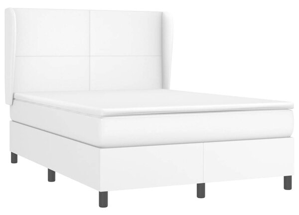VidaXL Fehér Műbőr Ágy - 140x190 cm