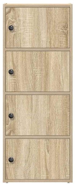 Betonszürke szerelt fa könyvespolc 40x24x102 cm
