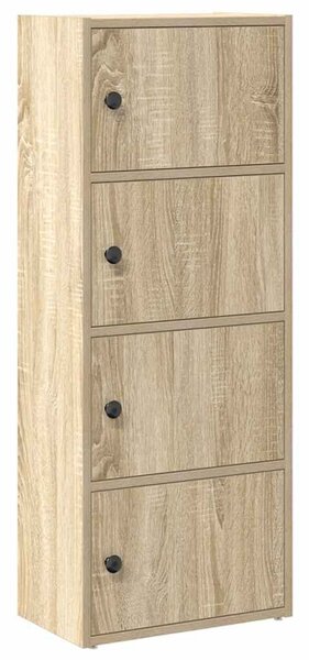Betonszürke szerelt fa könyvespolc 40x24x102 cm