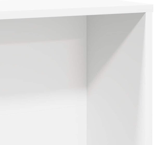 Fehér szerelt fa könyvespolc 60x24x120 cm