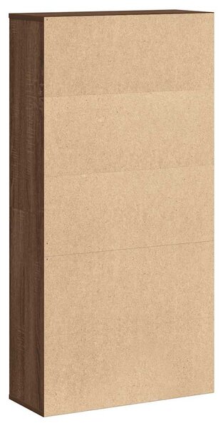 Barna tölgy színű szerelt fa könyvespolc 60x24x120 cm