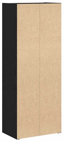 Könyvespolc fekete tölgy 40x24x102 cm gépesített fa