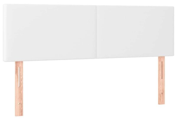 VidaXL Fehér Műbőr Ágy Matraccal - 140x200 cm