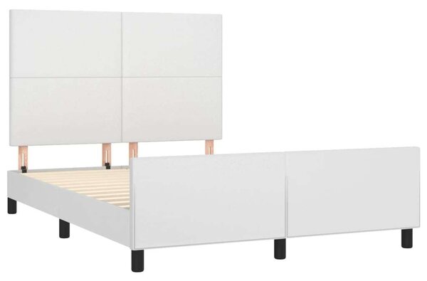 VidaXL fehér műbőr ágykeret fejtámlával 140x190 cm