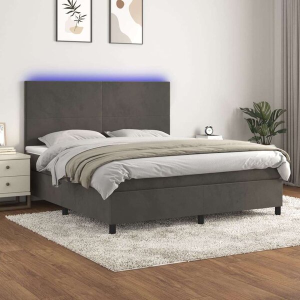 Bársony Ágy - LED Világítás - 160x200 cm