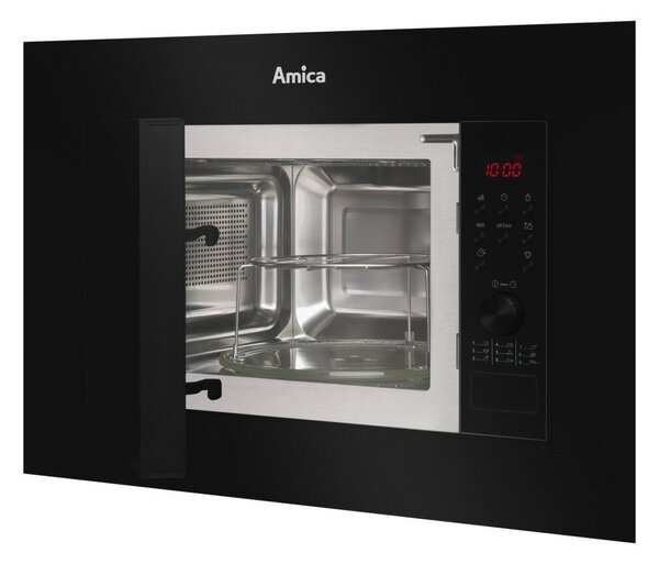 Amica AMGB20E2GB Beépíthető mikróhullámú sűtő, 20L, 700W, Gyermekzár, Fekete