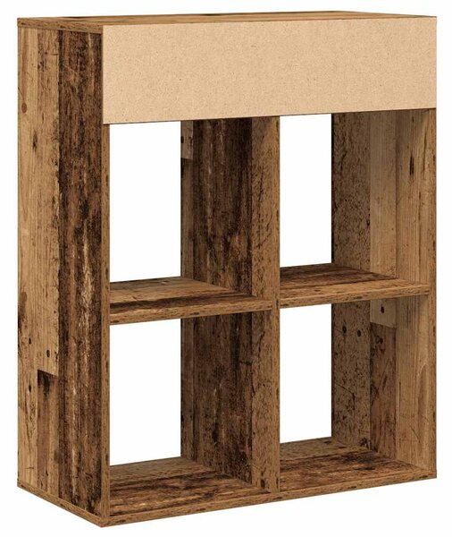 Könyvszekrény antik fa 66x31x80 cm szerelt fa