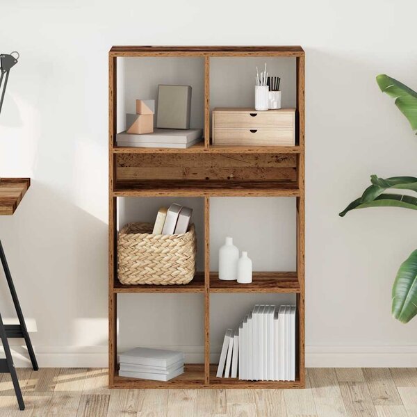 Könyvszekrény antik fa 66x31x112 cm szerelt fa