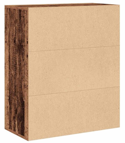 Könyvszekrény antik fa 60x30x71,5 cm szerelt fa