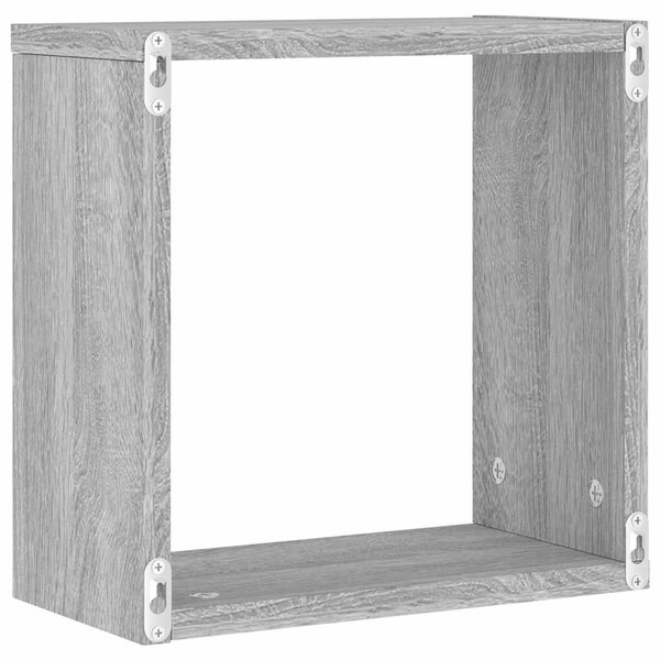 6 db szürke sonoma fali kockapolc 30 x 15 x 30 cm