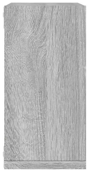 6 db szürke sonoma fali kockapolc 30 x 15 x 30 cm