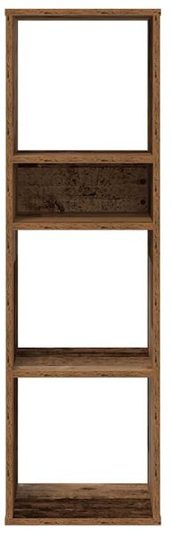 Antik fa színű szerelt fa könyvszekrény 34x31x112 cm