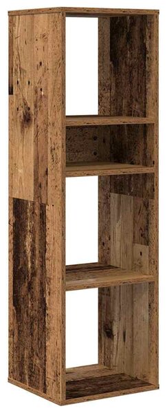 Antik fa színű szerelt fa könyvszekrény 34x31x112 cm