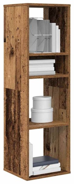 Antik fa színű szerelt fa könyvszekrény 34x31x112 cm