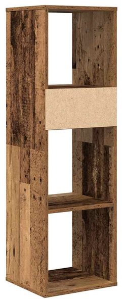 Antik fa színű szerelt fa könyvszekrény 34x31x112 cm