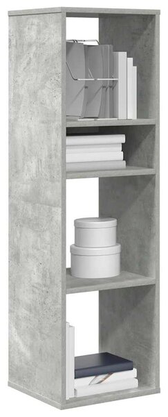 Könyvszekrény betonszürke 34x31x112 cm szerelt fa
