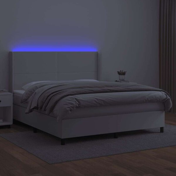 Modern LED Ágy - Műbőr - 180x200 cm
