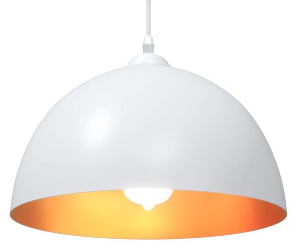 Függőlámpák 2 db Állítható magasságú E27 fehér Ø 30 cm Fém
