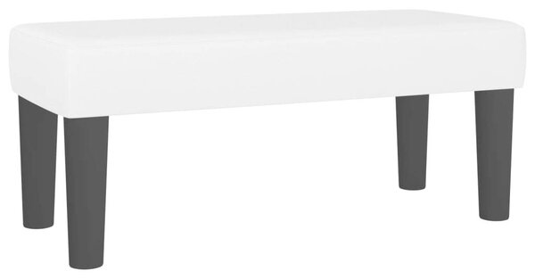 Fehér Műbőr Ágy Matraccal - 80x200 cm