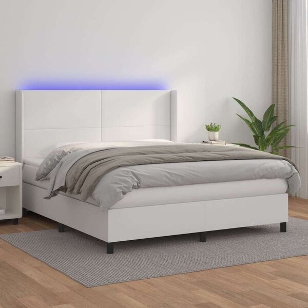 Modern LED Ágy - Műbőr - 180x200 cm