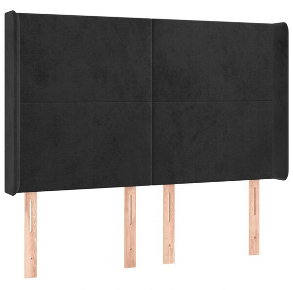 LED Fejtámla - Fekete Bársony - 147x16x118/128cm