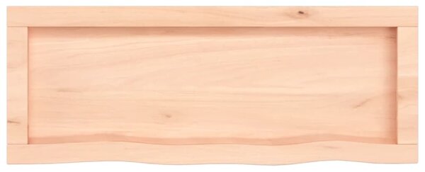 Kezeletlen tömör tölgyfa fali polc 80x30x(2-6) cm