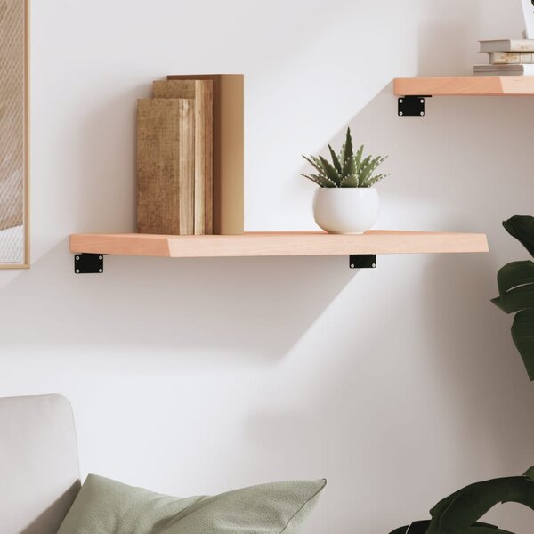 Kezeletlen tömör tölgyfa fali polc 60x30x(2-4) cm