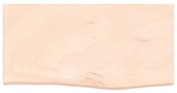 Kezeletlen tömör tölgyfa fali polc 60x30x(2-4) cm