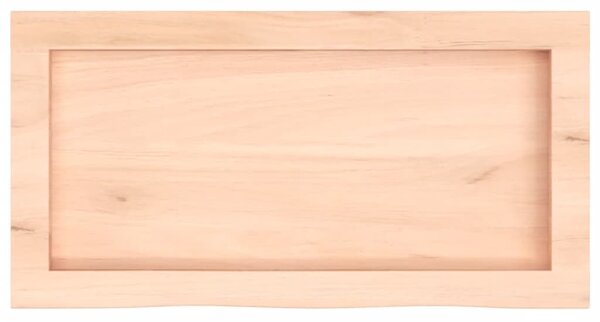 Kezeletlen tömör tölgyfa fali polc 60x30x(2-4) cm