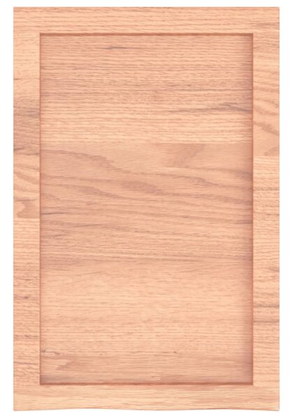 Világosbarna kezelt tömör tölgyfa fali polc 40x60x(2-6) cm