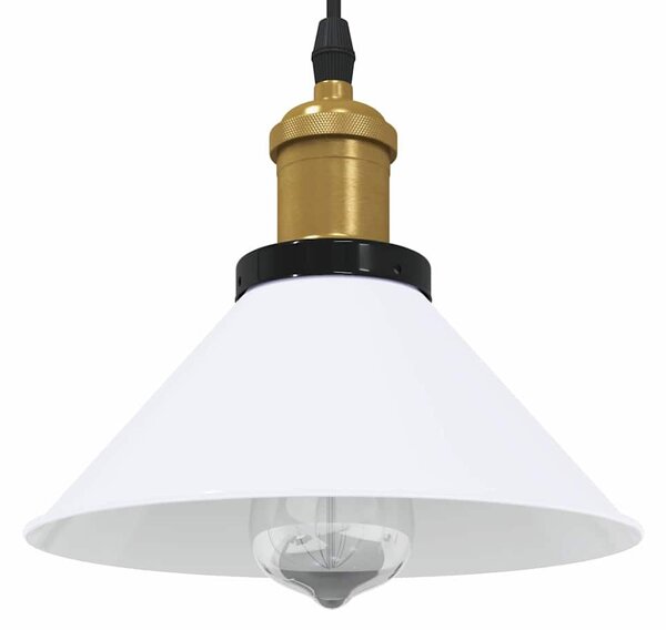 VidaXL függőlámpa Magassága állítható E27 fényes fehér Ø 22 cm fém
