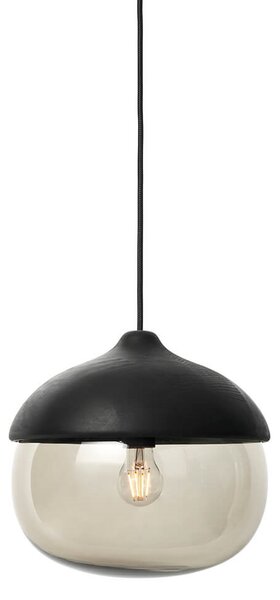 Mater - Terho Függőlámpa Large Black/Smoked Transparent Glass - Lampemesteren
